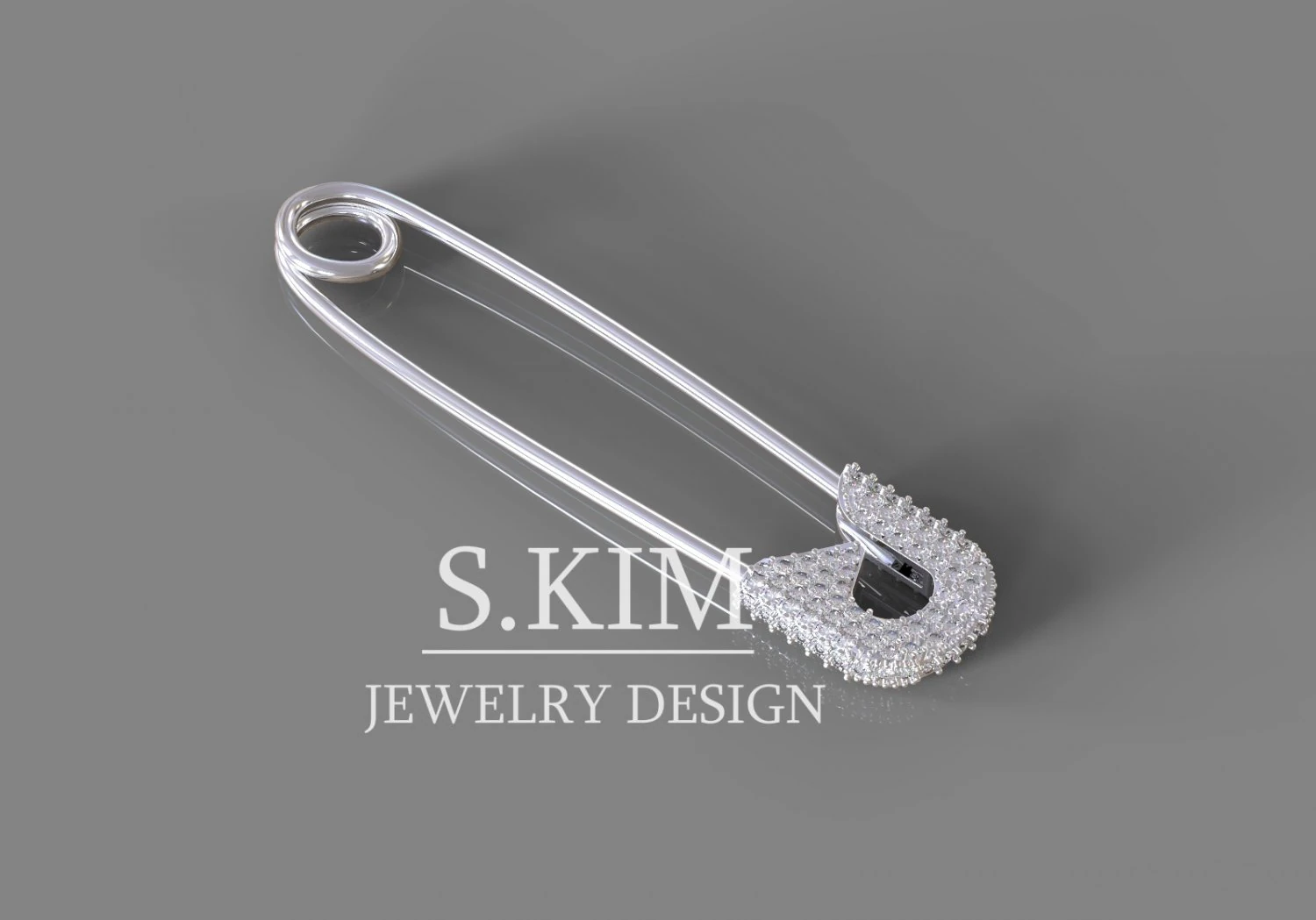 pin with gems 3D Print Model .c4d .max .obj .3ds .fbx .stl .blend 