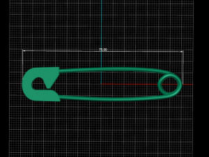 pin with gems Model Cetak 3D