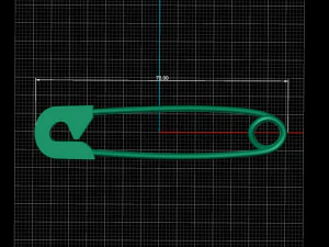 pin with gems 3D Print Model