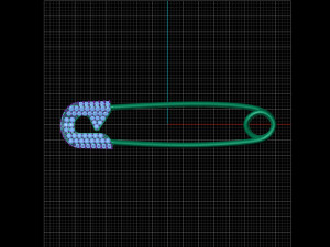 pin with gems Model Cetak 3D