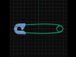 pin with gems 3D Print Model