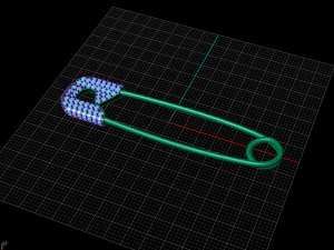 pin with gems 3D Print Model