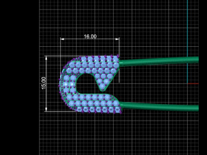 pin with gems Model Cetak 3D