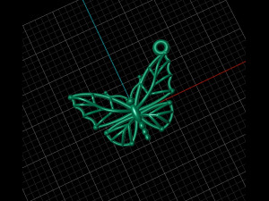 butterfly pendant Modello di stampa 3D