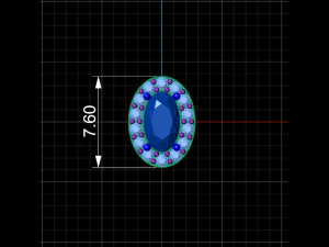 pusetto ovale Modello di stampa 3D
