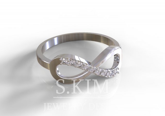 infinity ring 3D Print Model .c4d .max .obj .3ds .fbx .stl .blend 
