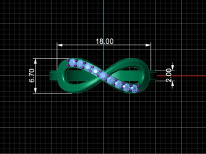 anello infinito Modello di stampa 3D