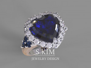 heart ring 3D-printmodel
