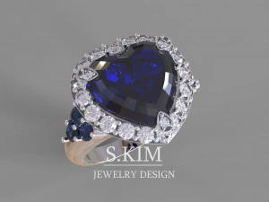 серце кільце 3D Принт Модель