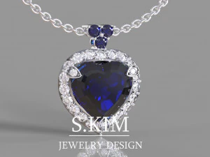 кулон серце 3D Принт Модель