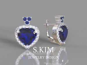 heart earrings 3D-printmodel