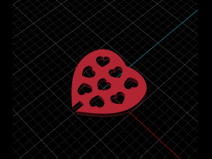 heart earrings 3D 打印模型