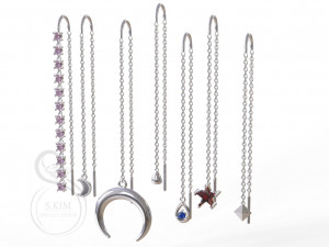 earrings on chain 3D-printmodel
