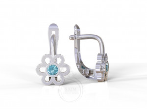 kid flower earring 3D-printmodel