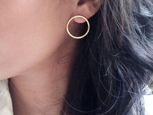 simple circle ring and earrings 3D Print Model