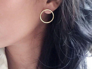 simple circle ring and earrings 3D Print Model