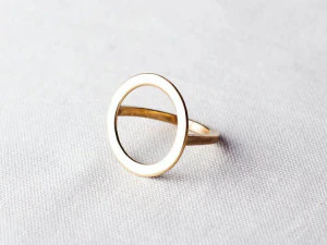 simple circle ring and earrings 3D Print Model