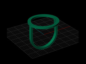 simple circle ring and earrings 3D Print Model