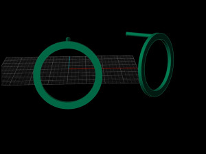 simple circle ring and earrings 3D Print Model