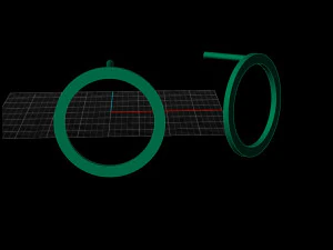 simple circle ring and earrings 3D Print Model