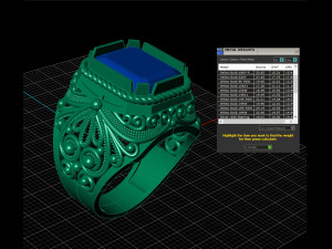 man filigree emerald ring Modèles 3D en vedette