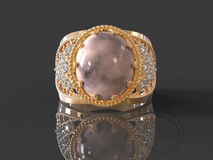 oval cabochon 3D-printmodel