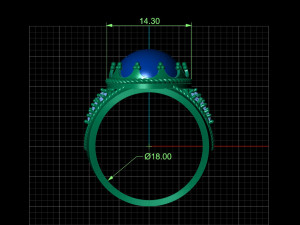 oval cabochon 3D-printmodel