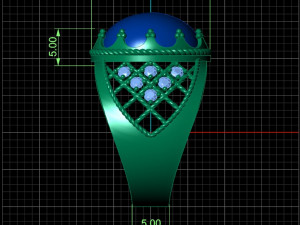oval cabochon 3D-printmodel