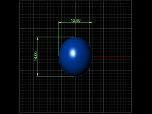 oval cabochon 3D-printmodel