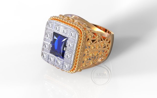 filigree big man ring Modelo de Impressão 3D .c4d .max .obj .3ds .fbx .stl .blend 