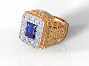 filigree big man ring 3D Print Model
