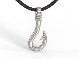fishing hook pendant 3D-printmodel