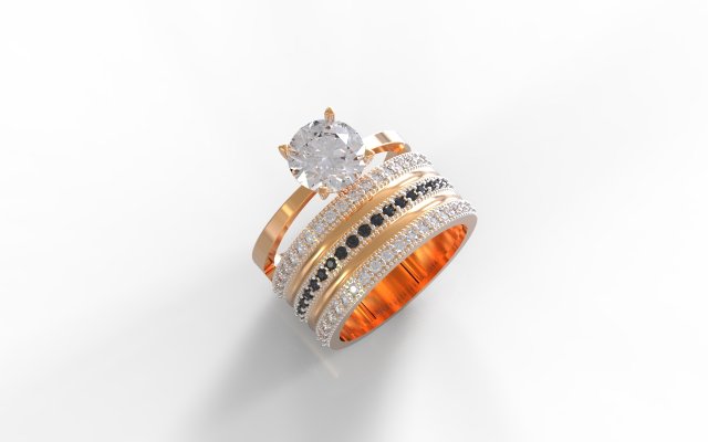 wide wedding ring 3D Print Model .c4d .max .obj .3ds .fbx .stl .blend 