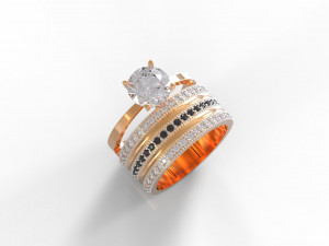 wide wedding ring Modelo de Impressão 3D