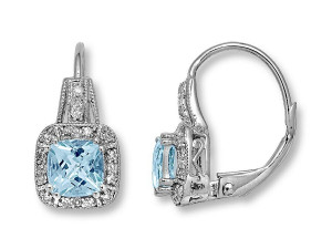earring with square gem 3D Print Model