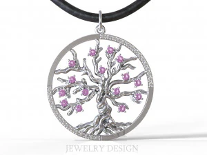 生命の木のペンダント 3Dプリントモデル