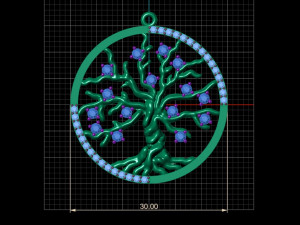 the tree of life pendant 3D Print Model