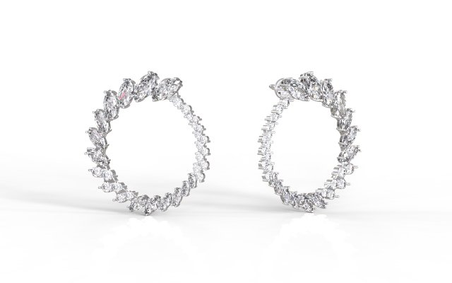 round earrings 3D-printmodel .c4d .max .obj .3ds .fbx .stl .blend 