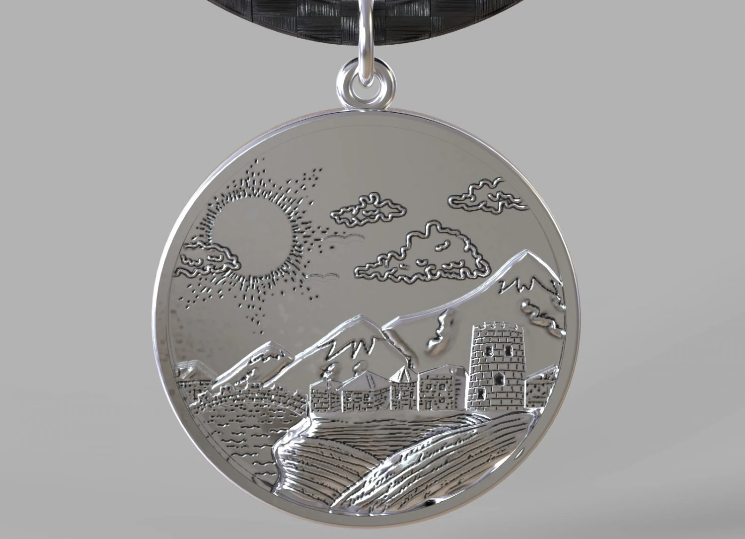 Краєвид гір і полів 3D Принт Модель .c4d .max .obj .3ds .fbx .stl .blend 