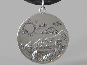 风景山和田野 3D 打印模型