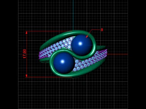 Кольцо с жемчугом 3D Принт Модель