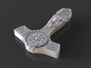 Thor hammer pendant 3D-printmodel