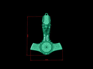 Thor hammer pendant 3D Принт Модель