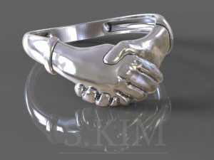 Italian fede wedding ring 3D-printmodel