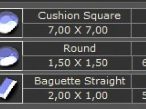 Каблучка з подушкою 7мм багет прямий 2х1мм круглий 3D друк модель 3D Принт Модель