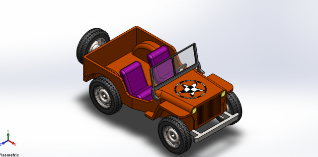 toy jeep parts are in separate folder they can be 3d printed and assembled easily 3D Print Model .c4d .max .obj .3ds .fbx .stl .blend 