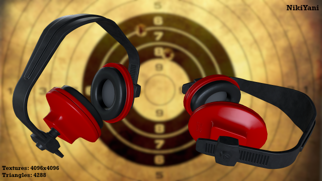 antinoise headphones 3D 모델 .c4d .max .obj .3ds .fbx .stl .blend 