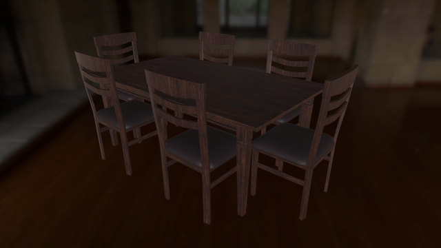 chair and table 3D मॉडल .c4d .max .obj .3ds .fbx .stl .blend