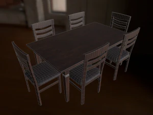 chair and table 3D Model