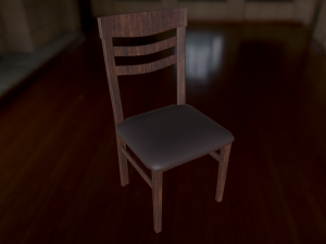 chair and table 3D मॉडल